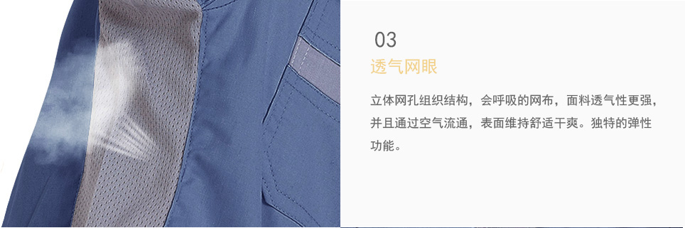 車間勞保工作服透氣網眼