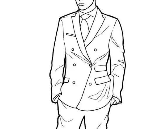 雙排三粒扣子的西裝扣法