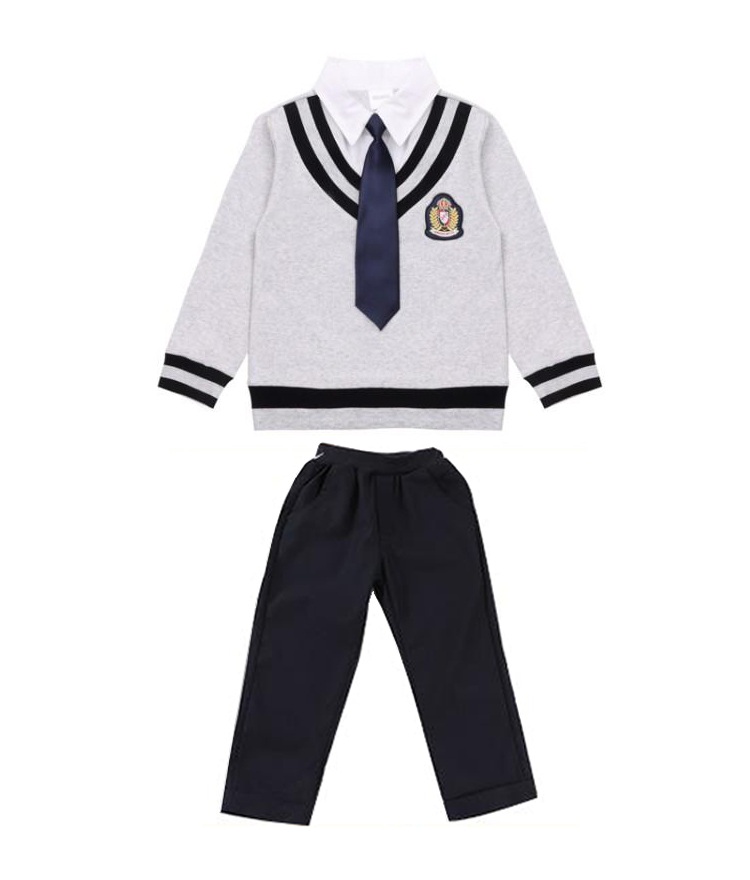 英倫風(fēng)幼兒園校服套裝定制款式圖片