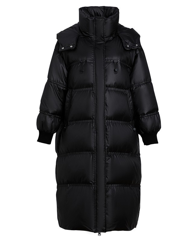 純色加厚連帽羽絨服定制款式圖片